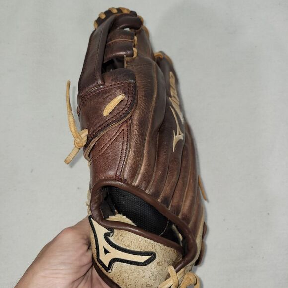 Mizuno Glove Baseball Brown Leather Softball Left Handed 12.5" Model GFN 1250B3 - Picture 4 of 14